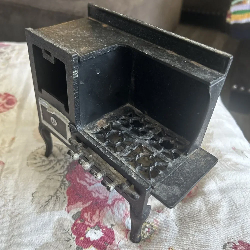 Antique Blue Bird Gas Stove Cast Iron 6.5